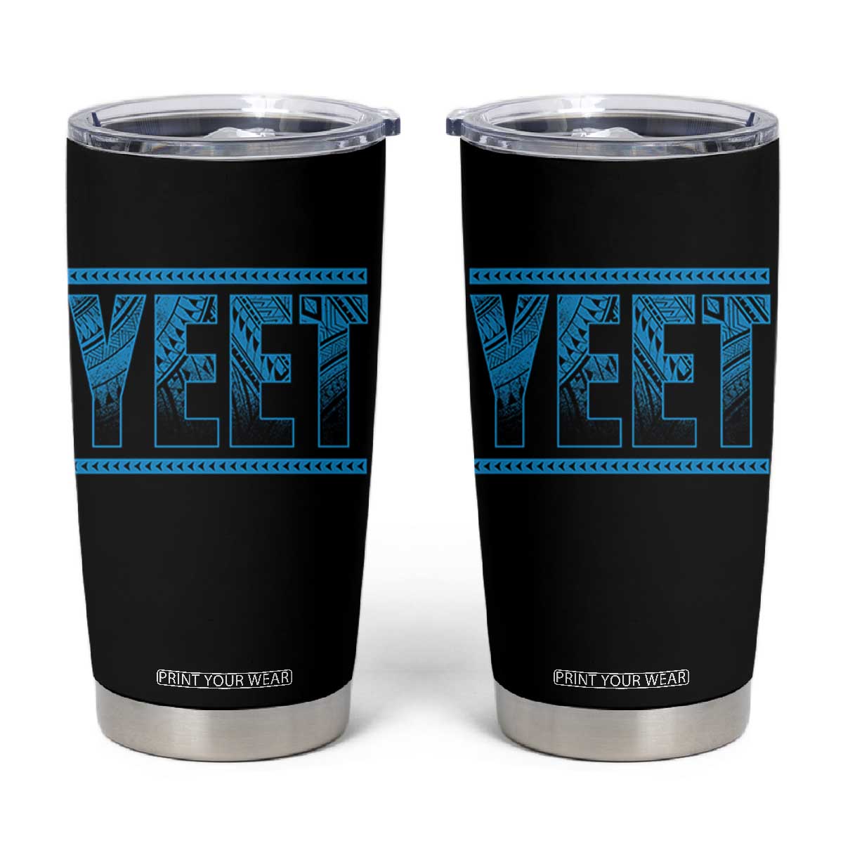 Yeet Funny Wrestling Slang Quote Tribal Art Tumbler Cup TS11 Black Print Your Wear