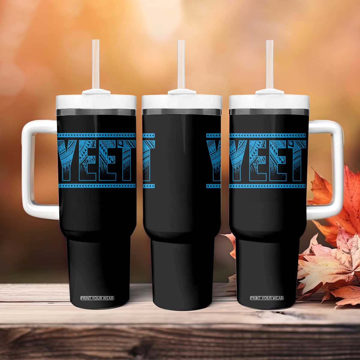 Yeet Funny Wrestling Slang Quote Tribal Art Tumbler With Handle TS11 Print Your Wear