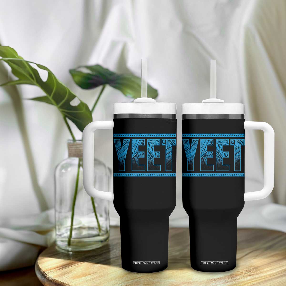 Yeet Funny Wrestling Slang Quote Tribal Art Tumbler With Handle TS11 Print Your Wear