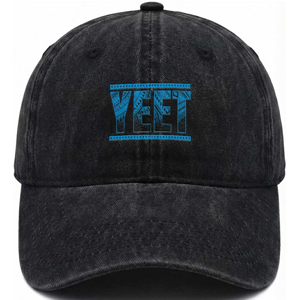 Yeet Funny Wrestling Slang Quote Tribal Art Washed Cotton Baseball Cap TS11 Print Your Wear