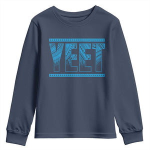 Yeet Funny Wrestling Slang Quote Tribal Art Youth Sweatshirt TS11 Navy Print Your Wear