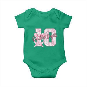 10th Birthday Baby Onesie Double Digits Pink Coquette Bow 10 Year Old Aesthetic TS11 Irish Green Print Your Wear