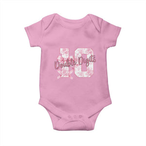 10th Birthday Baby Onesie Double Digits Pink Coquette Bow 10 Year Old Aesthetic TS11 Light Pink Print Your Wear