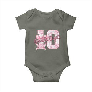 10th Birthday Baby Onesie Double Digits Pink Coquette Bow 10 Year Old Aesthetic TS11 Military Green Print Your Wear