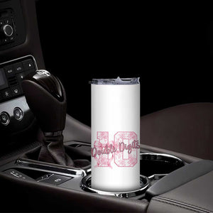 10th Birthday Skinny Tumbler Double Digits Pink Coquette Bow 10 Year Old Aesthetic TS11 Print Your Wear