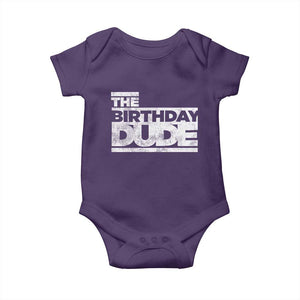 The Birthday Dude Baby Onesie Funny Birthday Guy Gift TS11 Purple Print Your Wear