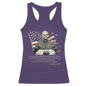 Pope Leo XIV Racerback Tank Top You Cannot Follow Both Christ And The Cruelty Of Kings TS11 Purple Print Your Wear