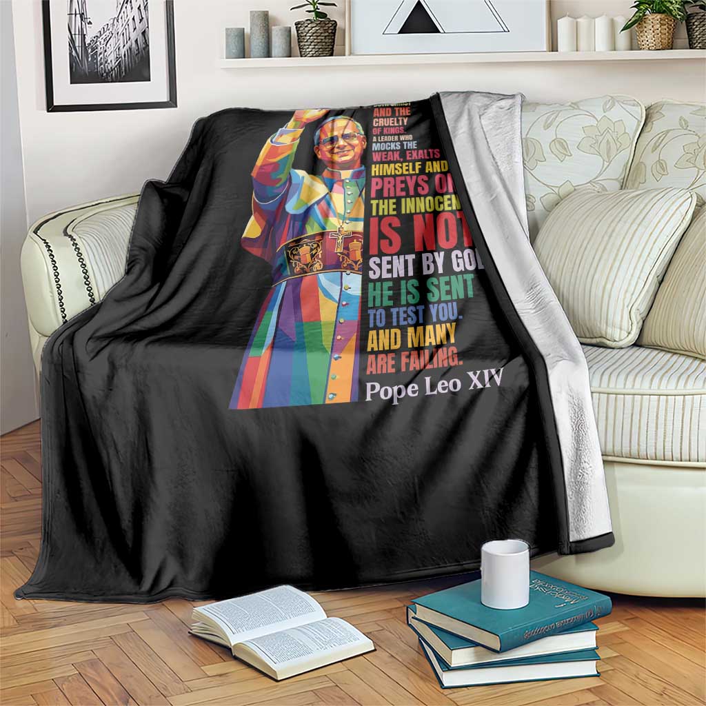 Pope Leo XIV No Kings Throw Blanket You Cannot Follow Both Christ And The Cruelty Of Kings TS11 Print Your Wear