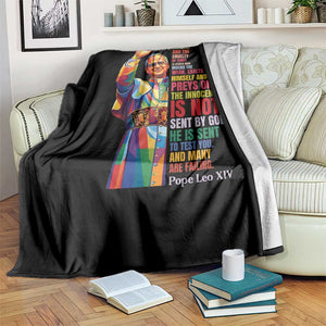 Pope Leo XIV No Kings Throw Blanket You Cannot Follow Both Christ And The Cruelty Of Kings TS11 Print Your Wear