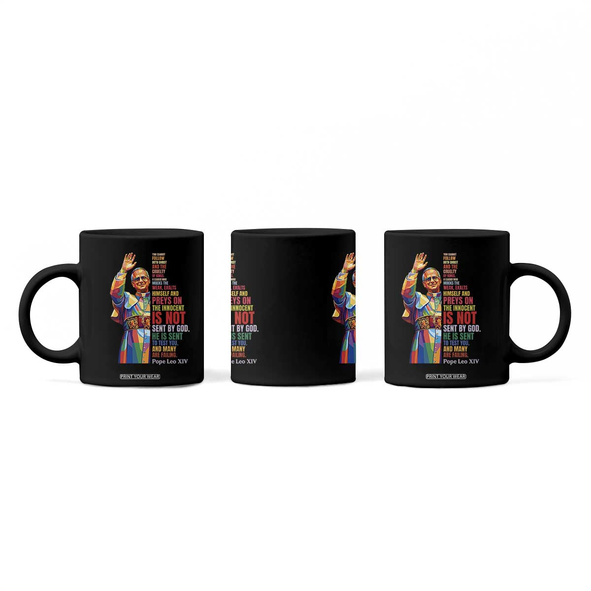 Pope Leo XIV No Kings Coffee Mug You Cannot Follow Both Christ And The Cruelty Of Kings TS11 Print Your Wear