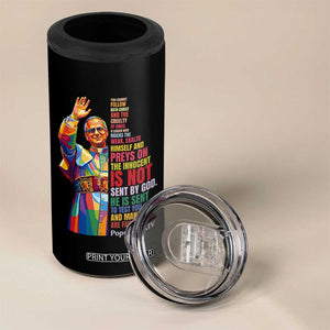 Pope Leo XIV No Kings 4 in 1 Can Cooler Tumbler You Cannot Follow Both Christ And The Cruelty Of Kings TS11 Print Your Wear