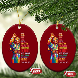 Pope Leo XIV No Kings Ceramic Ornament You Cannot Follow Both Christ And The Cruelty Of Kings TS11 Print Your Wear