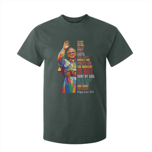 Pope Leo XIV No Kings T Shirt For Kid You Cannot Follow Both Christ And The Cruelty Of Kings TS11 Dark Forest Green Print Your Wear