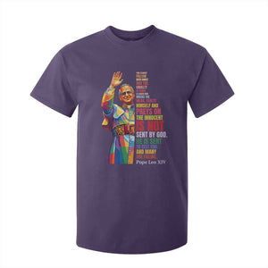 Pope Leo XIV No Kings T Shirt For Kid You Cannot Follow Both Christ And The Cruelty Of Kings TS11 Purple Print Your Wear