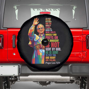 Pope Leo XIV No Kings Spare Tire Cover You Cannot Follow Both Christ And The Cruelty Of Kings TS11 Black Print Your Wear