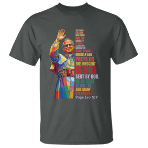 Pope Leo XIV No Kings T Shirt You Cannot Follow Both Christ And The Cruelty Of Kings TS11 Dark Heather Print Your Wear