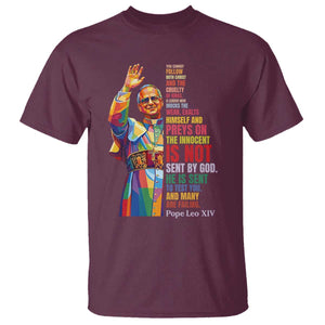 Pope Leo XIV No Kings T Shirt You Cannot Follow Both Christ And The Cruelty Of Kings TS11 Maroon Print Your Wear