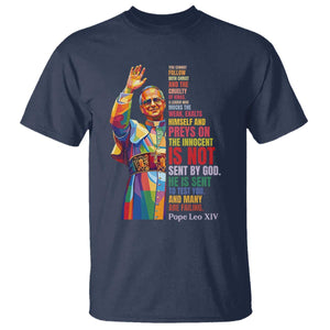 Pope Leo XIV No Kings T Shirt You Cannot Follow Both Christ And The Cruelty Of Kings TS11 Navy Print Your Wear