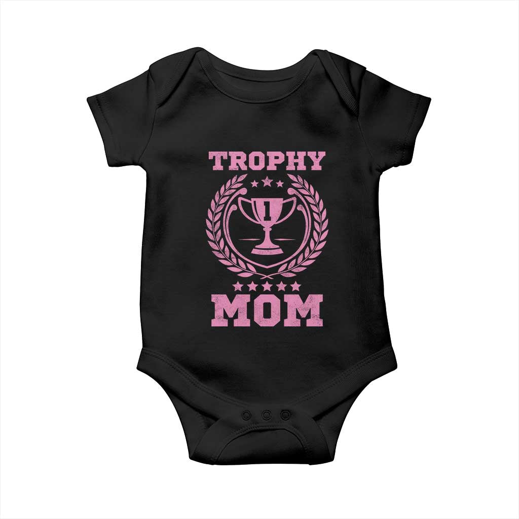 Trophy Mom Baby Onesie Number One Mama Funny Mother's Day TS11 Black Print Your Wear
