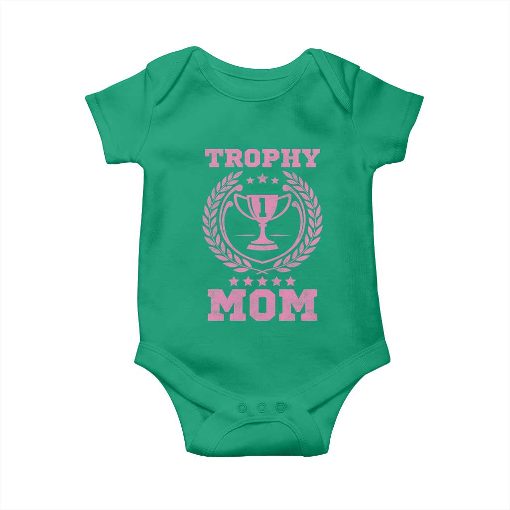 Trophy Mom Baby Onesie Number One Mama Funny Mother's Day TS11 Irish Green Print Your Wear