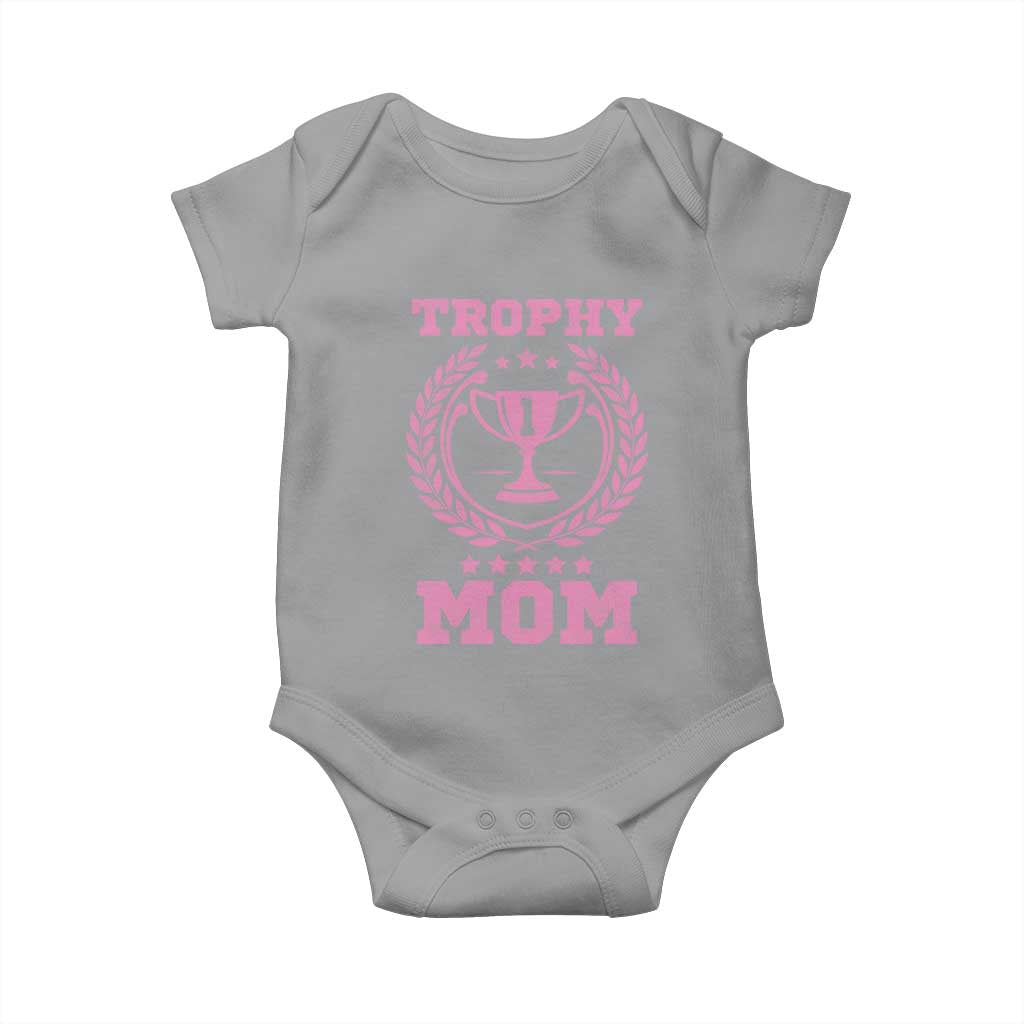 Trophy Mom Baby Onesie Number One Mama Funny Mother's Day TS11 Sport Gray Print Your Wear