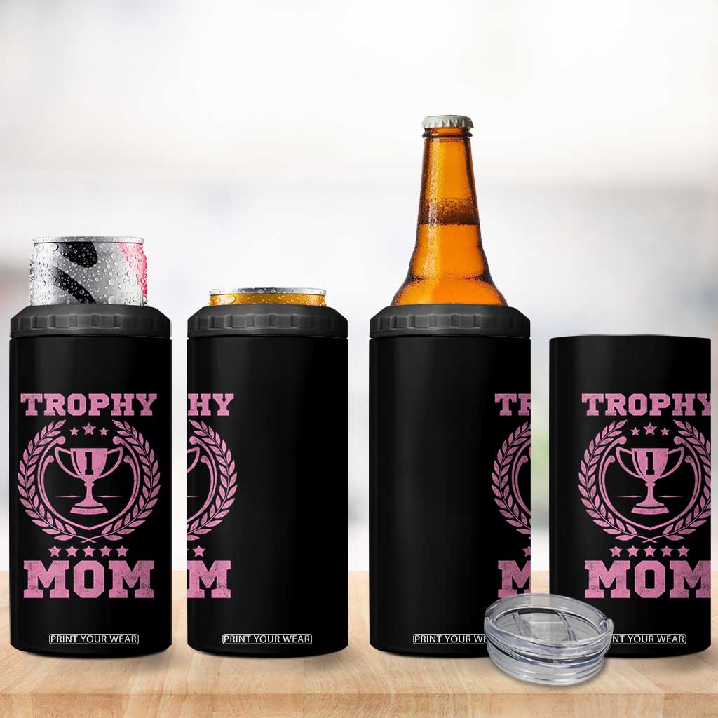 Trophy Mom 4 in 1 Can Cooler Tumbler Number One Mama Funny Mother's Day TS11 Print Your Wear