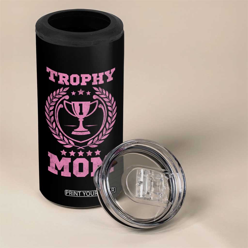 Trophy Mom 4 in 1 Can Cooler Tumbler Number One Mama Funny Mother's Day TS11 Print Your Wear