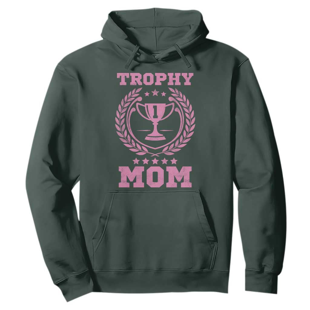 Trophy Mom Hoodie Number One Mama Funny Mother's Day TS11 Dark Forest Green Print Your Wear