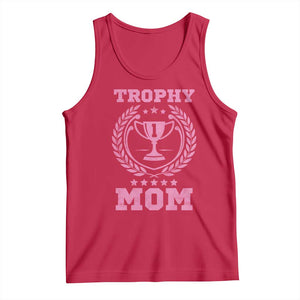Trophy Mom Tank Top Number One Mama Funny Mother's Day TS11 Red Print Your Wear