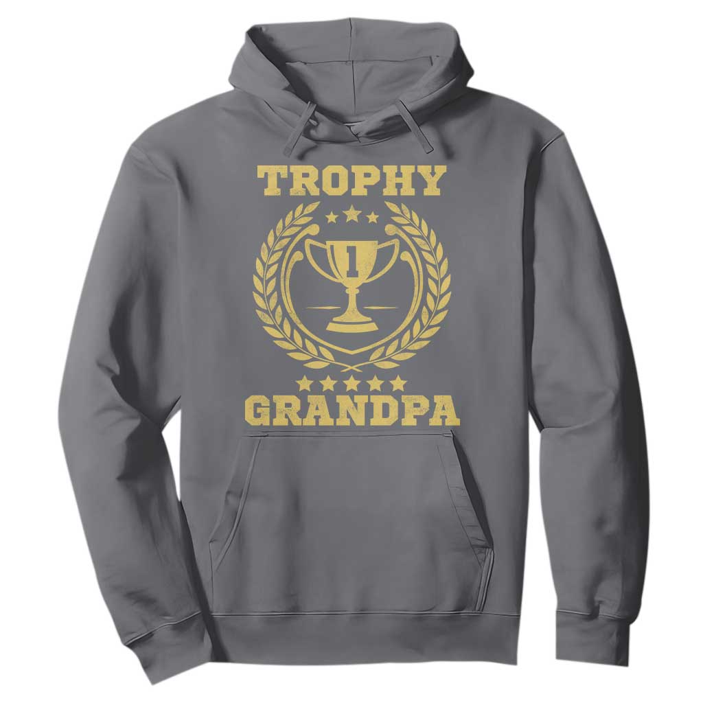 Trophy Grandpa Hoodie Funny Number One Grandfather TS11 Charcoal Print Your Wear