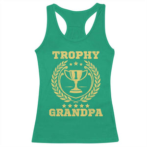 Trophy Grandpa Racerback Tank Top Funny Number One Grandfather TS11 Irish Green Print Your Wear