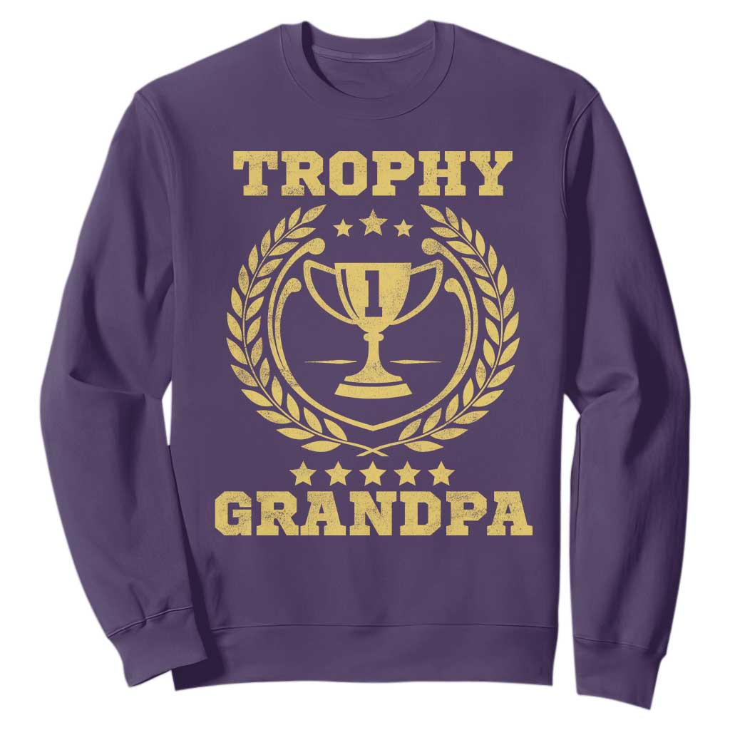 Trophy Grandpa Sweatshirt Funny Number One Grandfather TS11 Purple Print Your Wear