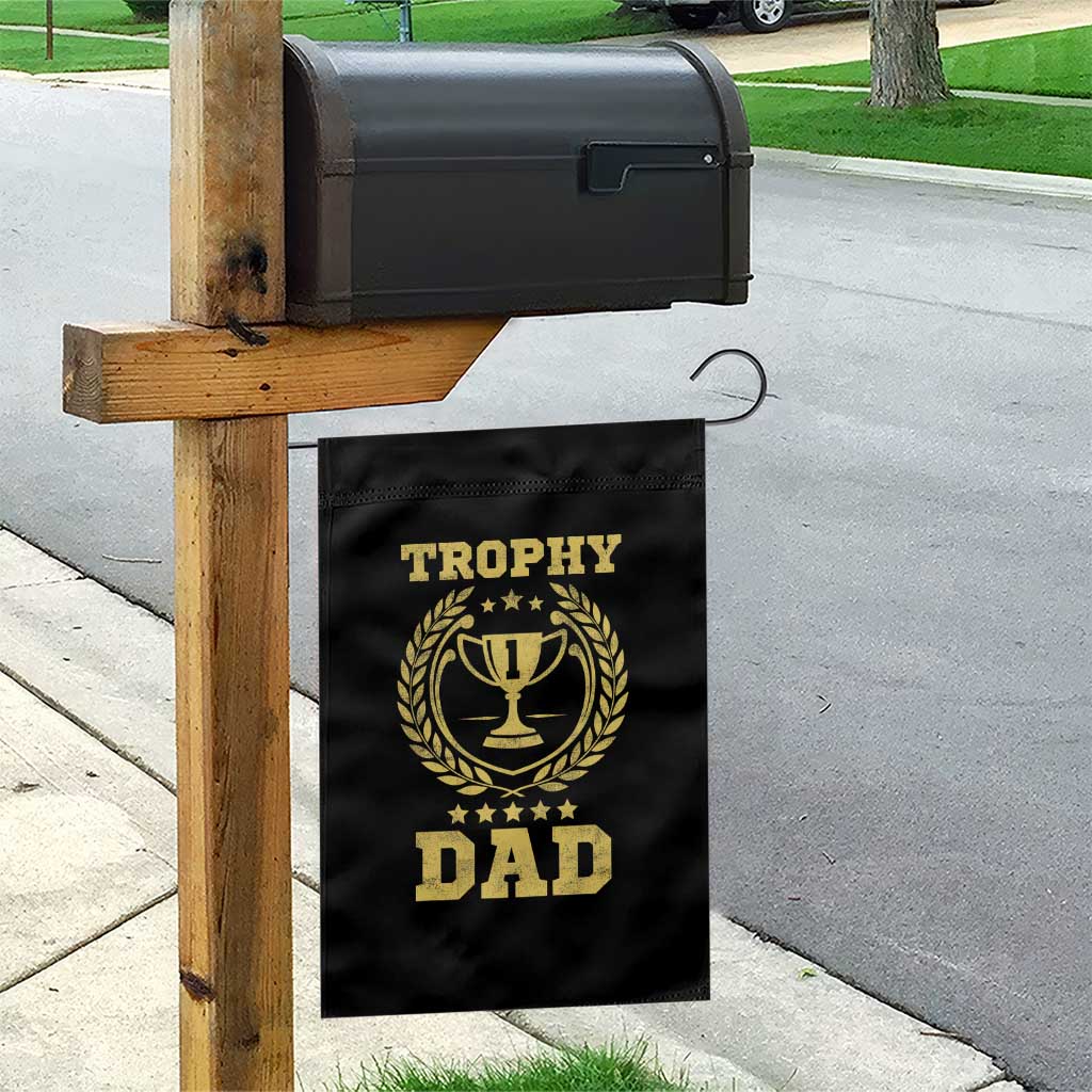 Trophy Dad Garden Flag Number One Daddy Funny Dad Joke