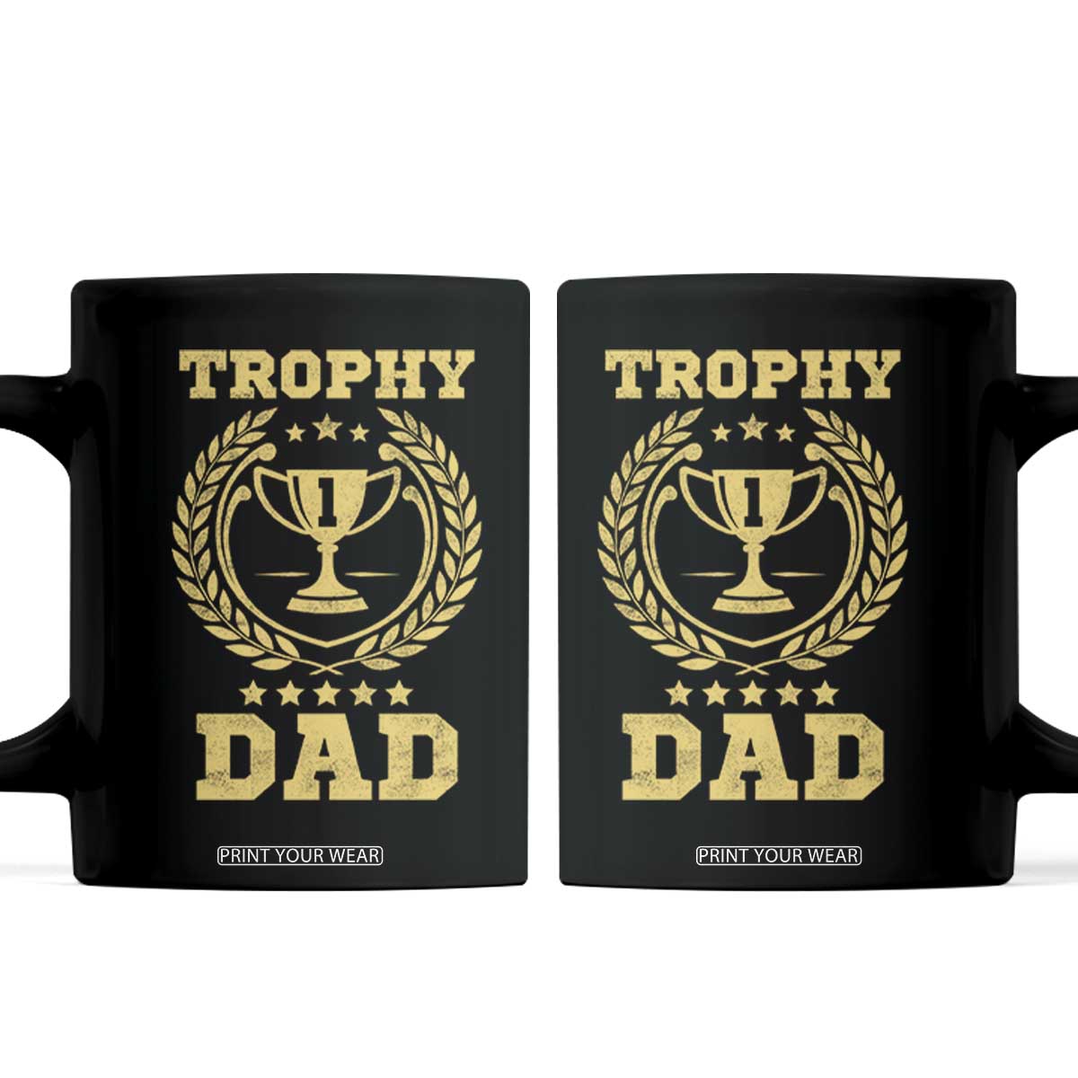 Trophy Dad Coffee Mug Number One Daddy Funny Dad Joke