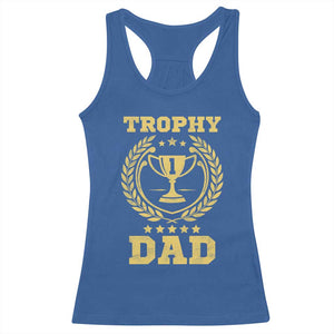 Trophy Dad Racerback Tank Top Number One Daddy Funny Dad Joke TS11 Royal Blue Print Your Wear
