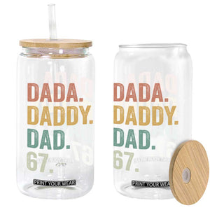 Dada Daddy Dad 67 Glass Can Funny Six Seven Father's Day TS11 Print Your Wear
