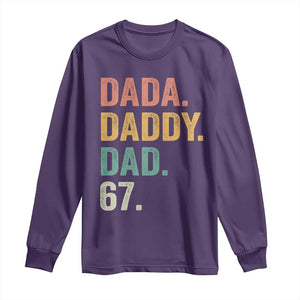 Dada Daddy Dad 67 Long Sleeve Shirt Funny Six Seven Father's Day TS11 Purple Print Your Wear