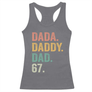 Dada Daddy Dad 67 Racerback Tank Top Funny Six Seven Father's Day TS11 Charcoal Print Your Wear