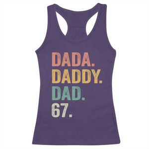Dada Daddy Dad 67 Racerback Tank Top Funny Six Seven Father's Day TS11 Purple Print Your Wear