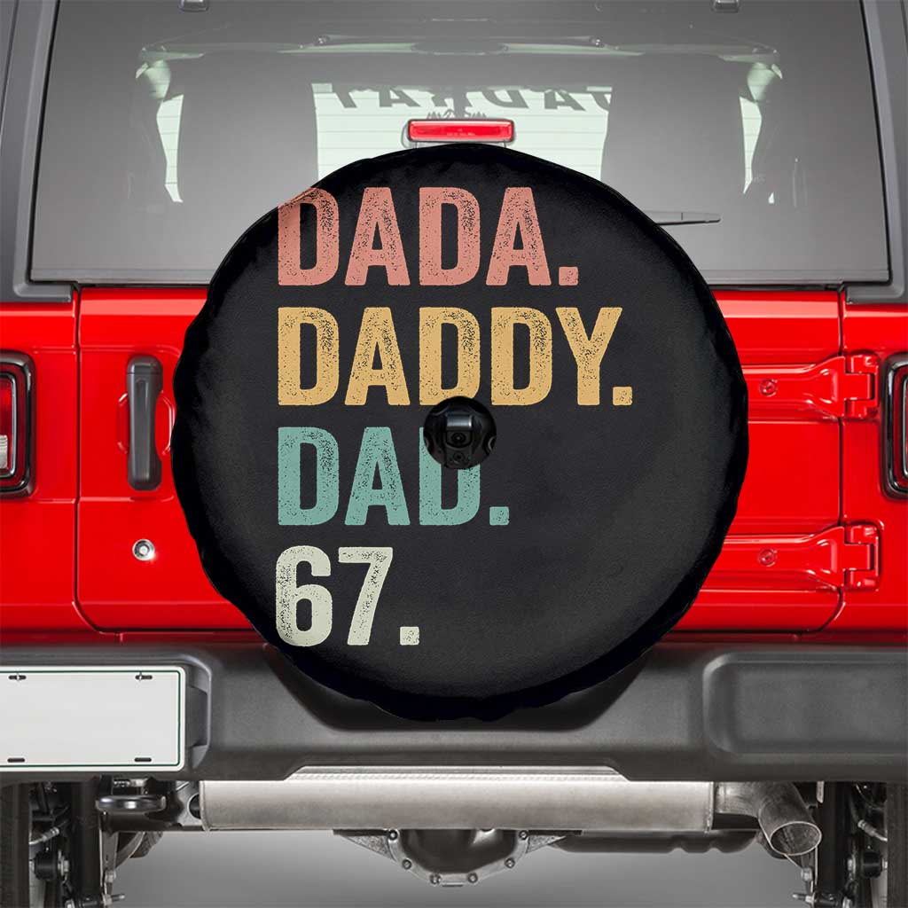 Dada Daddy Dad 67 Spare Tire Cover Funny Six Seven Father's Day TS11 Black Print Your Wear