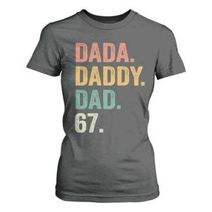 Dada Daddy Dad 67 T Shirt For Women Funny Six Seven Father's Day TS11 Dark Heather Print Your Wear