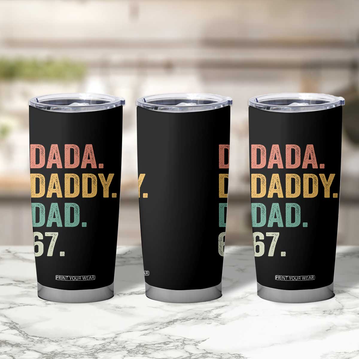 Dada Daddy Dad 67 Tumbler Cup Funny Six Seven Father's Day TS11 Print Your Wear