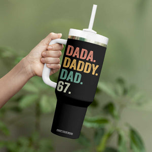 Dada Daddy Dad 67 Tumbler With Handle Funny Six Seven Father's Day TS11 Print Your Wear
