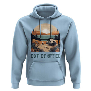 Vacation Hoodie Out Of Office Travel Blogger TS11 Light Blue Print Your Wear