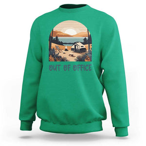 Vacation Sweatshirt Out Of Office Travel Blogger TS11 Irish Green Print Your Wear