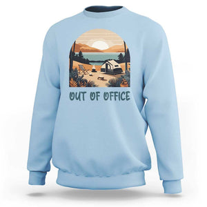 Vacation Sweatshirt Out Of Office Travel Blogger TS11 Light Blue Print Your Wear