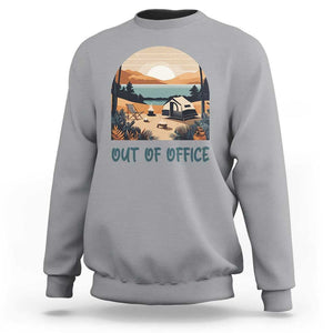 Vacation Sweatshirt Out Of Office Travel Blogger TS11 Sport Gray Print Your Wear