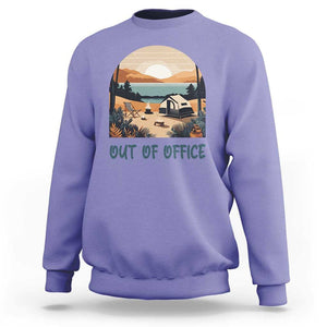 Vacation Sweatshirt Out Of Office Travel Blogger TS11 Violet Print Your Wear