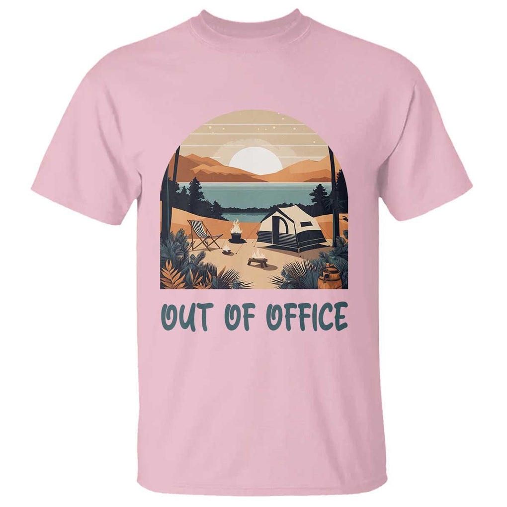 Vacation T Shirt Out Of Office Travel Blogger TS11 Light Pink Print Your Wear