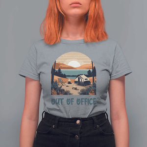 Vacation T Shirt For Women Out Of Office Travel Blogger TS11 Sport Gray Print Your Wear